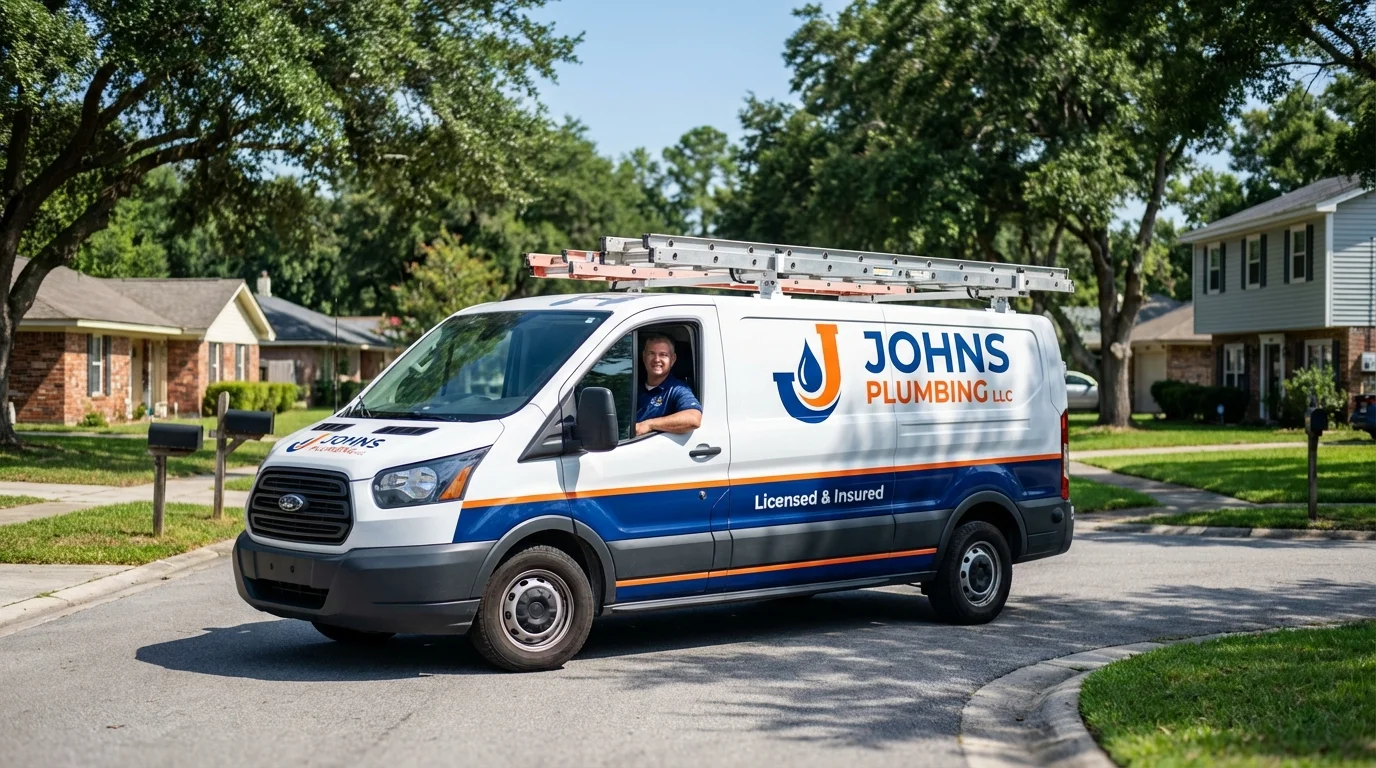 Johns Plumbing LLC service van in Tonto Basin, AZ