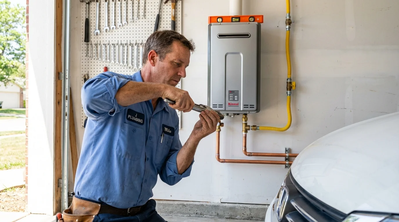 Tankless water heater installation by a Johns Plumbing LLC plumber in Tonto Basin
